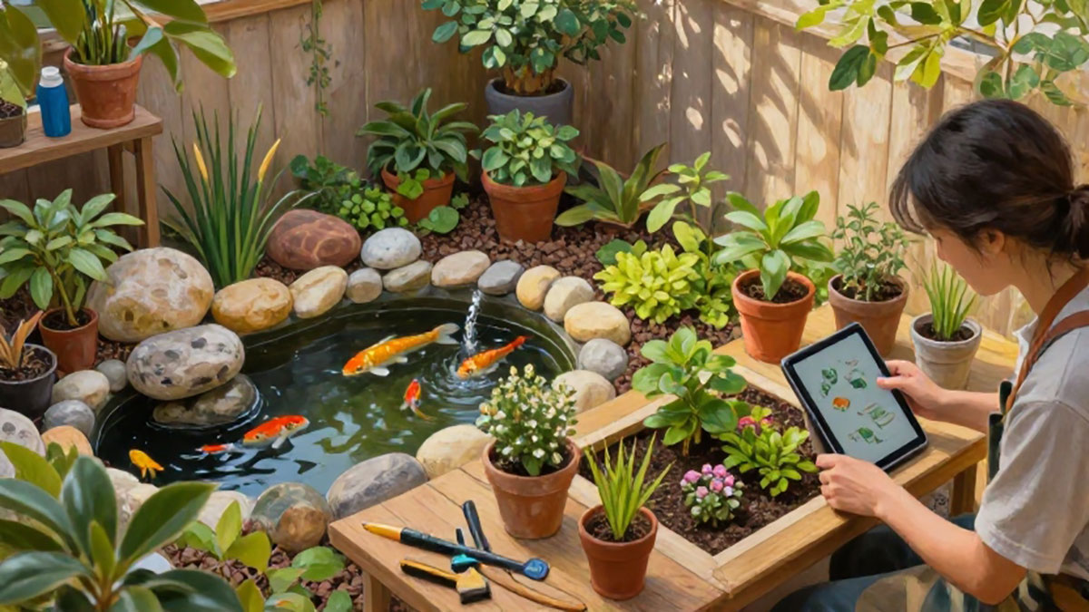 Cara-Mengelola-Bisnis-Rumahan-Jasa-Pembuatan-Taman-Minimalis-Dan-Kolam-Ikan-Kecil