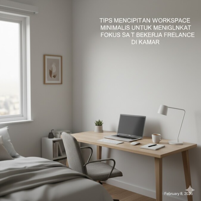 Tips Menciptakan Workspace Minimalis Untuk Meningkatkan Fokus Saat Bekerja Freelance Di Kamar